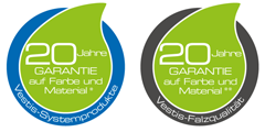 20 Jahre GARANTIE auf Farbe und Material