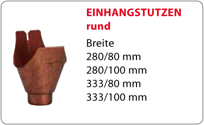 EINHANGSTUTZEN rund