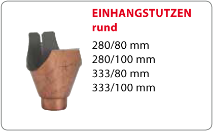 EINHANGSTUTZEN rund