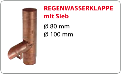 REGENWASSERKLAPPE mit Sieb